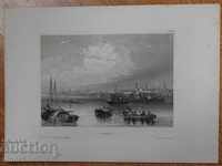 Vidin gravuri vechi din secolul al XIX-lea port Dunărea