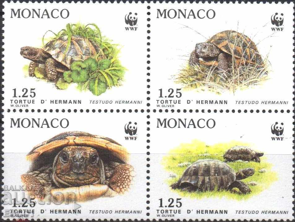 Чисти марки WWF  Фауна Костенурки 1991 от Монако