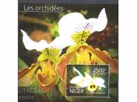 Pure block Flora Orchid Flowers 2014 from Niger