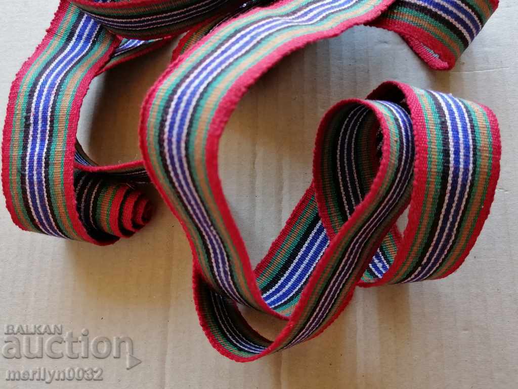 Old hand-woven belt, belt, buckle, costume 2.60 meters - 7 Old hand-woven belt, belt, buckle, costume 2.60 meters - 7