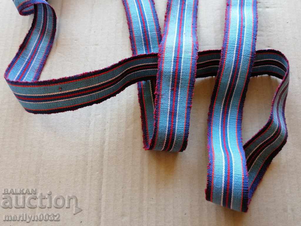Auction Antique hand-woven belt, sash, pafta, folk costume 2.55 meters Auction Antique hand-woven belt, sash, pafta, folk costume 2.55 meters