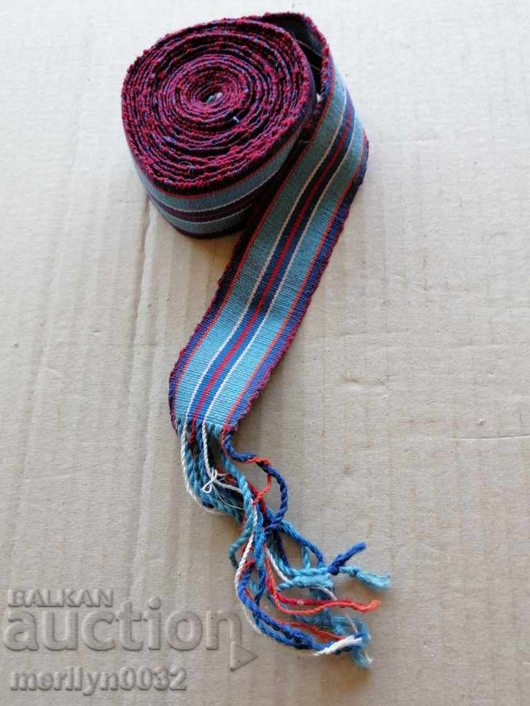 Antique hand-woven belt, sash, pafta, folk costume 2.55 meters - 5 Antique hand-woven belt, sash, pafta, folk costume 2.55 meters - 5