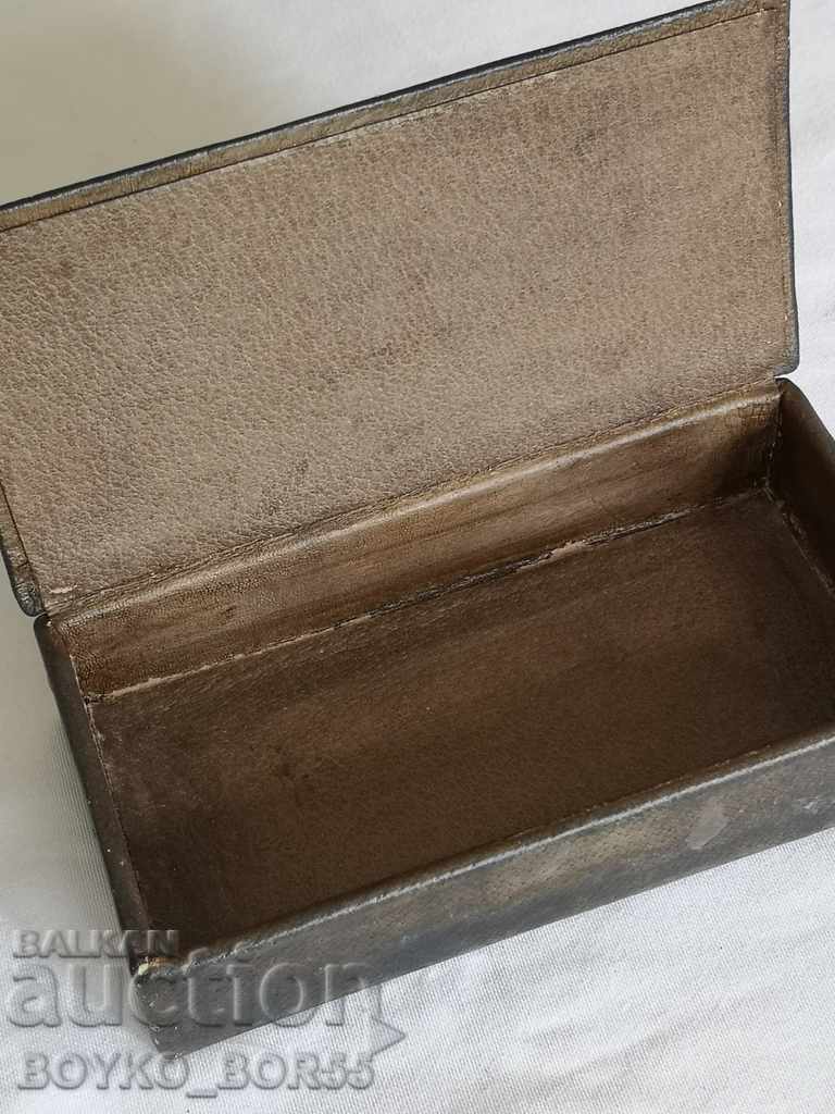 Аукцион Голяма Старинна Кутия за Бижута Естествена Кожа Аукцион Голяма Старинна Кутия за Бижута Естествена Кожа