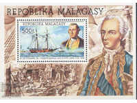 1976. Madagascar. 200 years of US independence. Block.