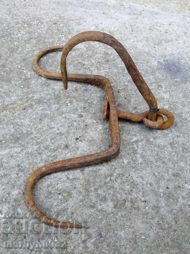 Forged buttock, hook, wrought iron - 6