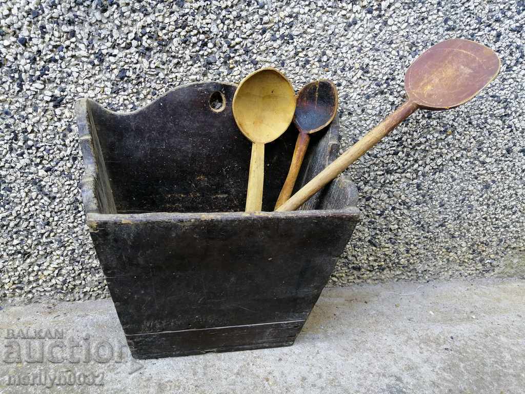 Lazhichnik foarte vechi, linguri, cutie de lemn - 7