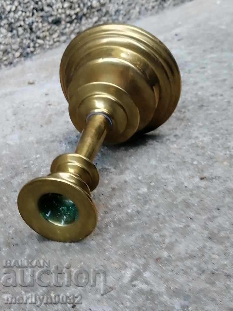 Brass candlestick candle lamp with price 42.00 BGN | € 21.47 Brass candlestick candle lamp with price 42.00 BGN | € 21.47