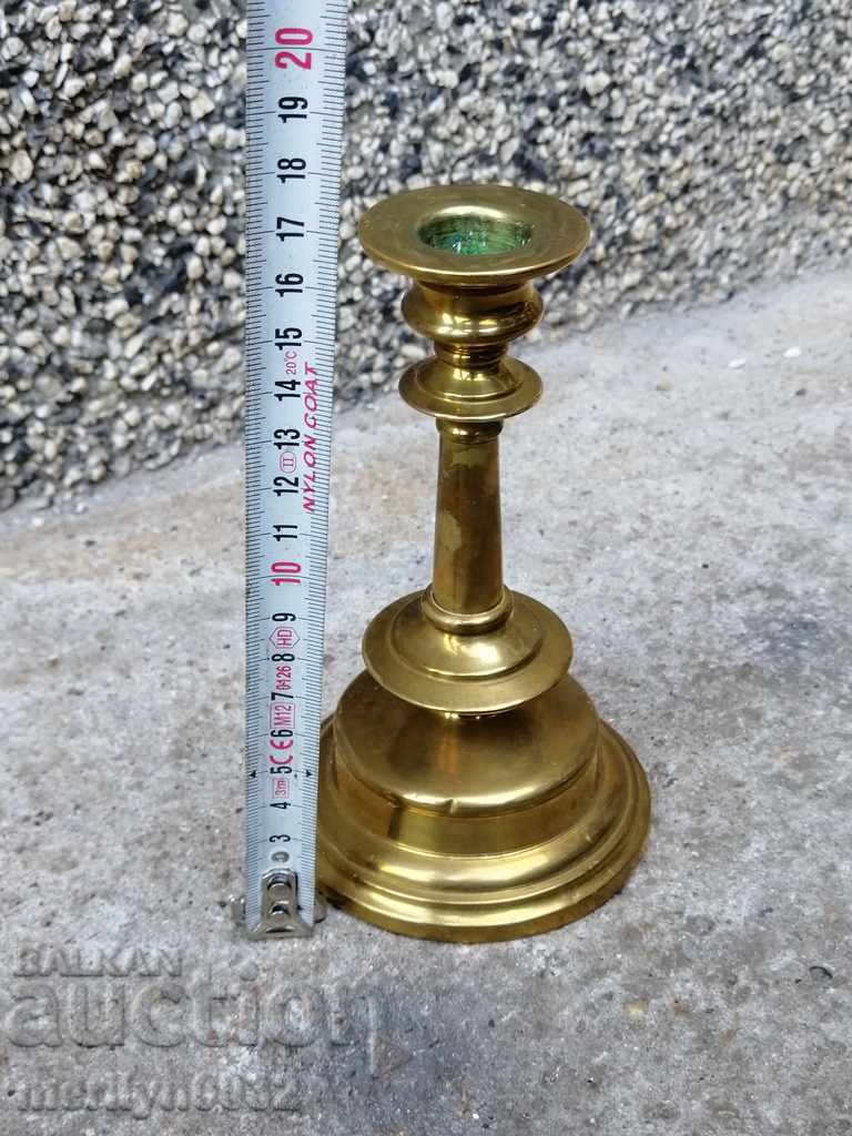 Brass candlestick candle lamp with price 42.00 BGN | € 21.47 Brass candlestick candle lamp with price 42.00 BGN | € 21.47