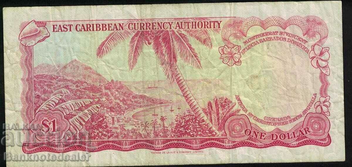 Eastern Caribbean 1 Dollar 1965 Pick 13c Ref 9411 with price 65.00 BGN | € 33.23 Eastern Caribbean 1 Dollar 1965 Pick 13c Ref 9411 with price 65.00 BGN | € 33.23