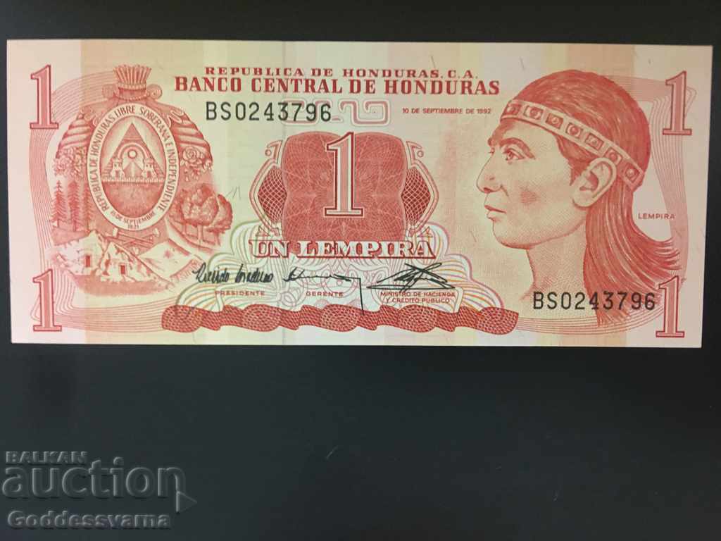 Honduras 1 Lempira 1992 Pick 71 Ref 3796 Unc