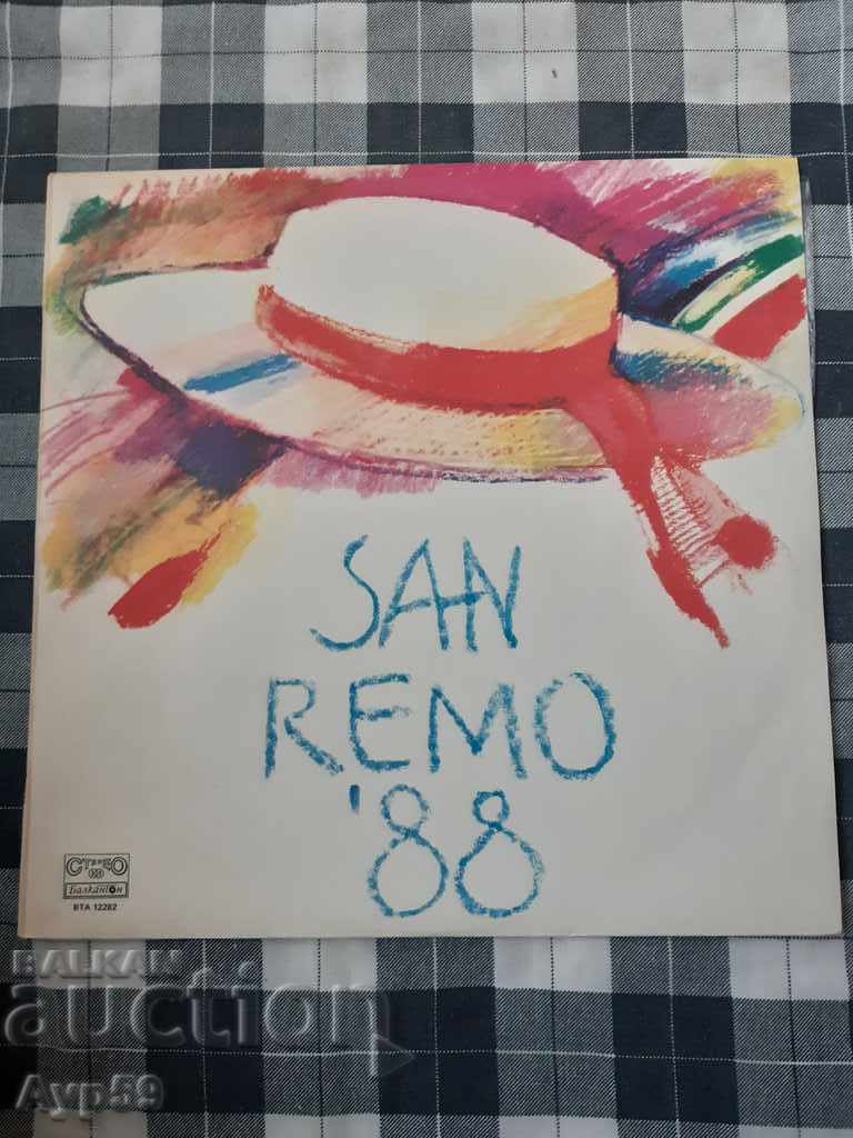 LARGE PLATE-SAN REMO'88