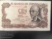 Ισπανία 100 Pesetas 1970 Διαλέξτε 152 Ref 8048