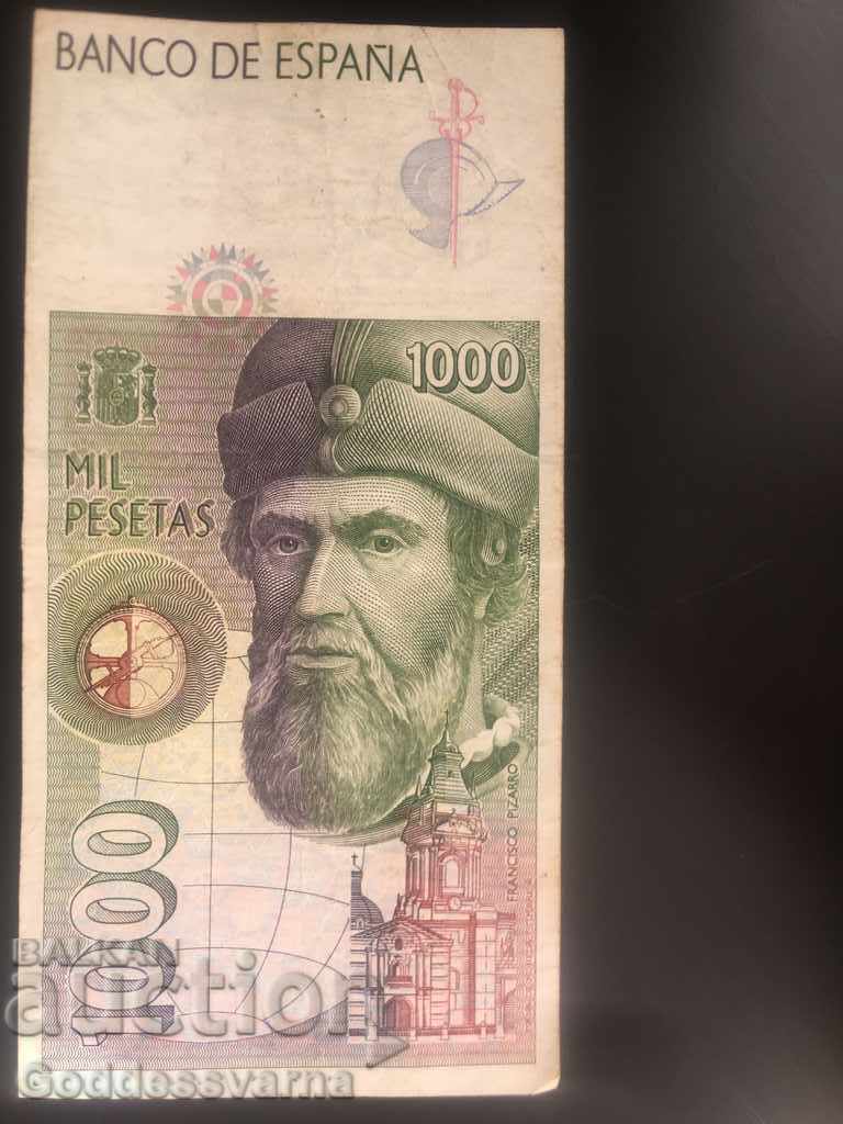 Spain 1000 Pesetas 1992 Pick 164 Ref 2703 with price 18.00 BGN | € 9.20 Spain 1000 Pesetas 1992 Pick 164 Ref 2703 with price 18.00 BGN | € 9.20