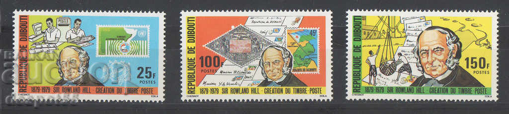 1979. Djibouti. 100 de ani de la moartea lui Sir Rowland Hill.