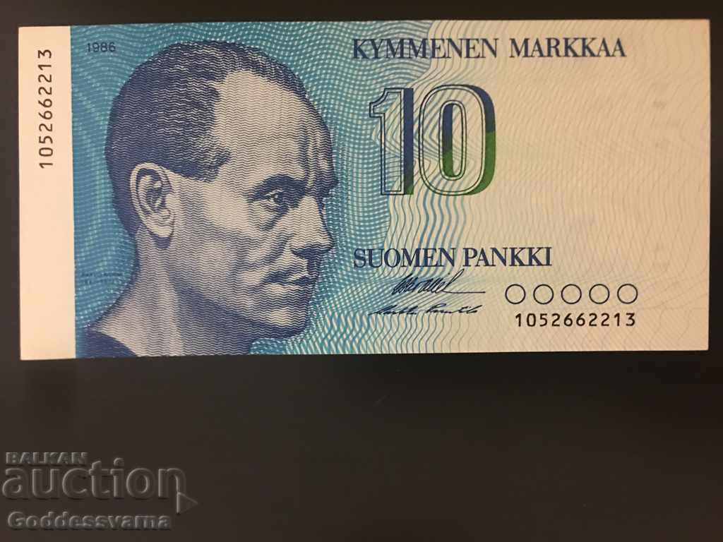 Finlanda 10 markkaa 1986 Pick 111 Ref 2213 Unc