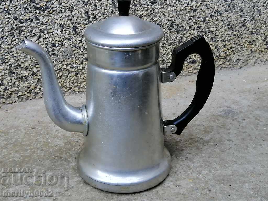Aluminum teapot USSR coffee beaker samant vintage with price 44.00 BGN | € 22.50