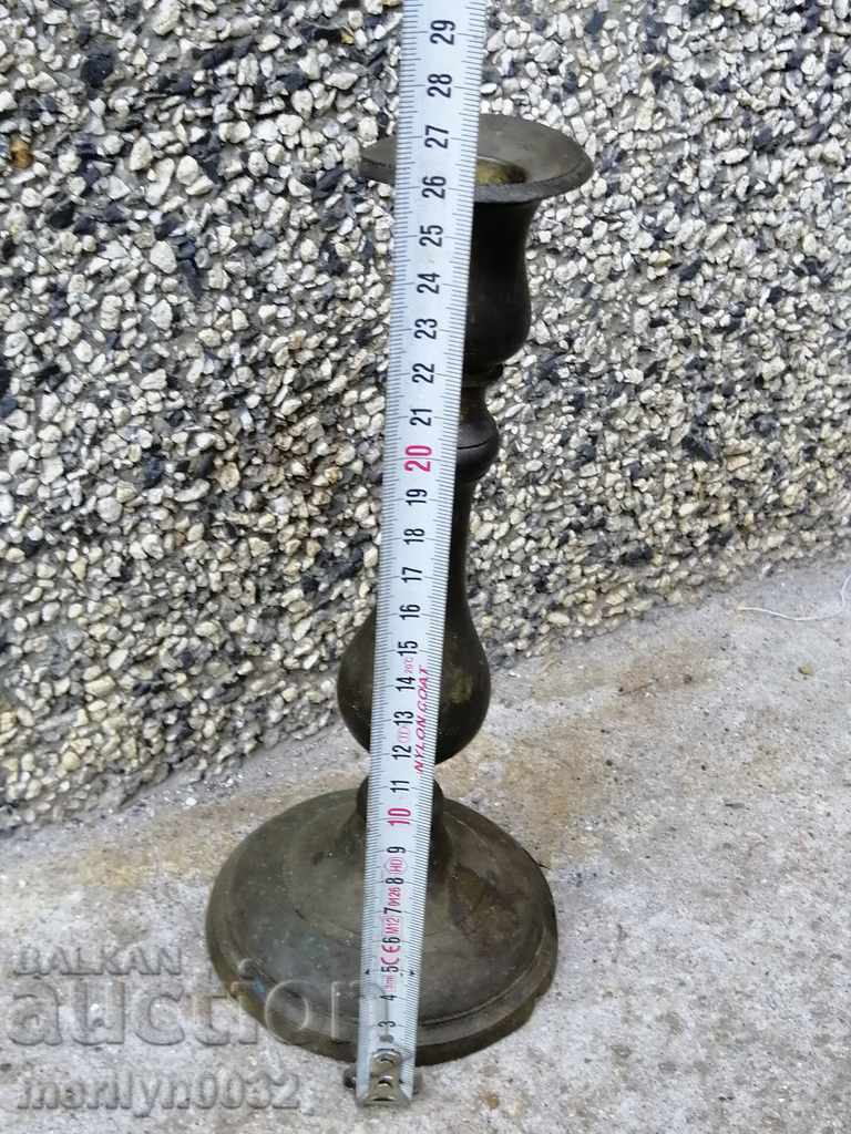 Auction Old brass candlestick candle lamp Auction Old brass candlestick candle lamp