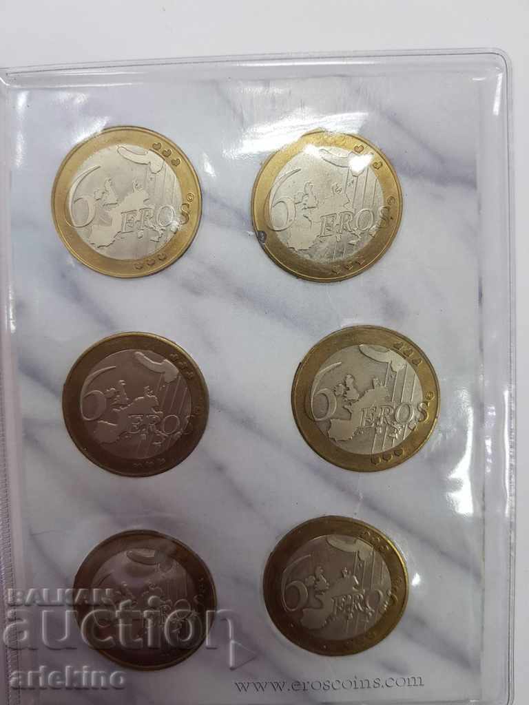 Rare and expensive set of 6 pcs. coins with erotic scenes 6 Euro with price 290.00 BGN | € 148.27 Rare and expensive set of 6 pcs. coins with erotic scenes 6 Euro with price 290.00 BGN | € 148.27