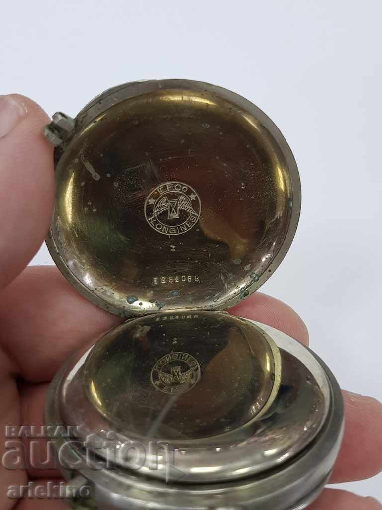 Rare Swiss pocket watch LONGINES with railway locomotive - 5 Rare Swiss pocket watch LONGINES with railway locomotive - 5