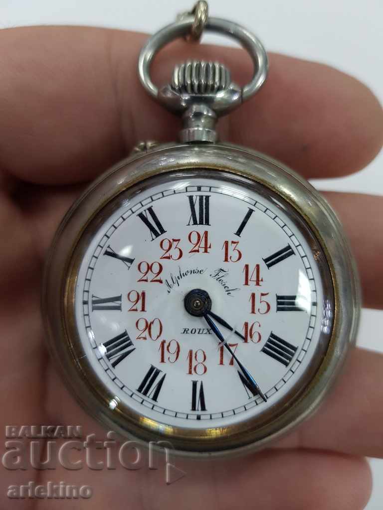 Rare interesting pocket watch POSTALA with shuttle with price 350.00 BGN | € 178.95 Rare interesting pocket watch POSTALA with shuttle with price 350.00 BGN | € 178.95