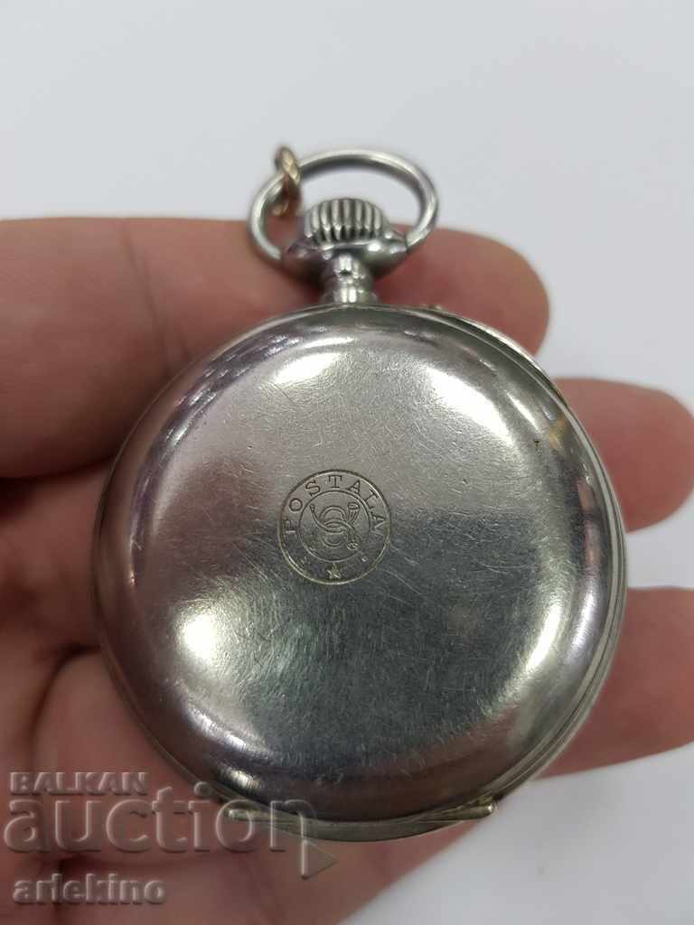 Rare interesting pocket watch POSTALA with shuttle - 5 Rare interesting pocket watch POSTALA with shuttle - 5