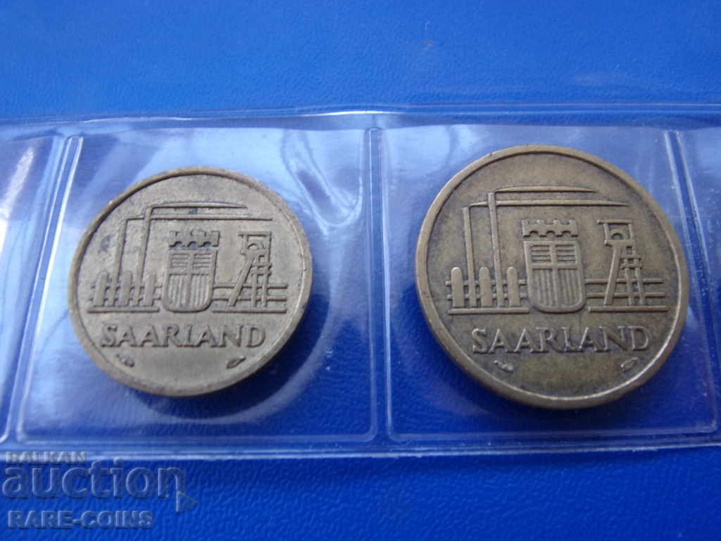 Saarland Lot 1954-1955 Σπάνιο πρωτότυπο - 5