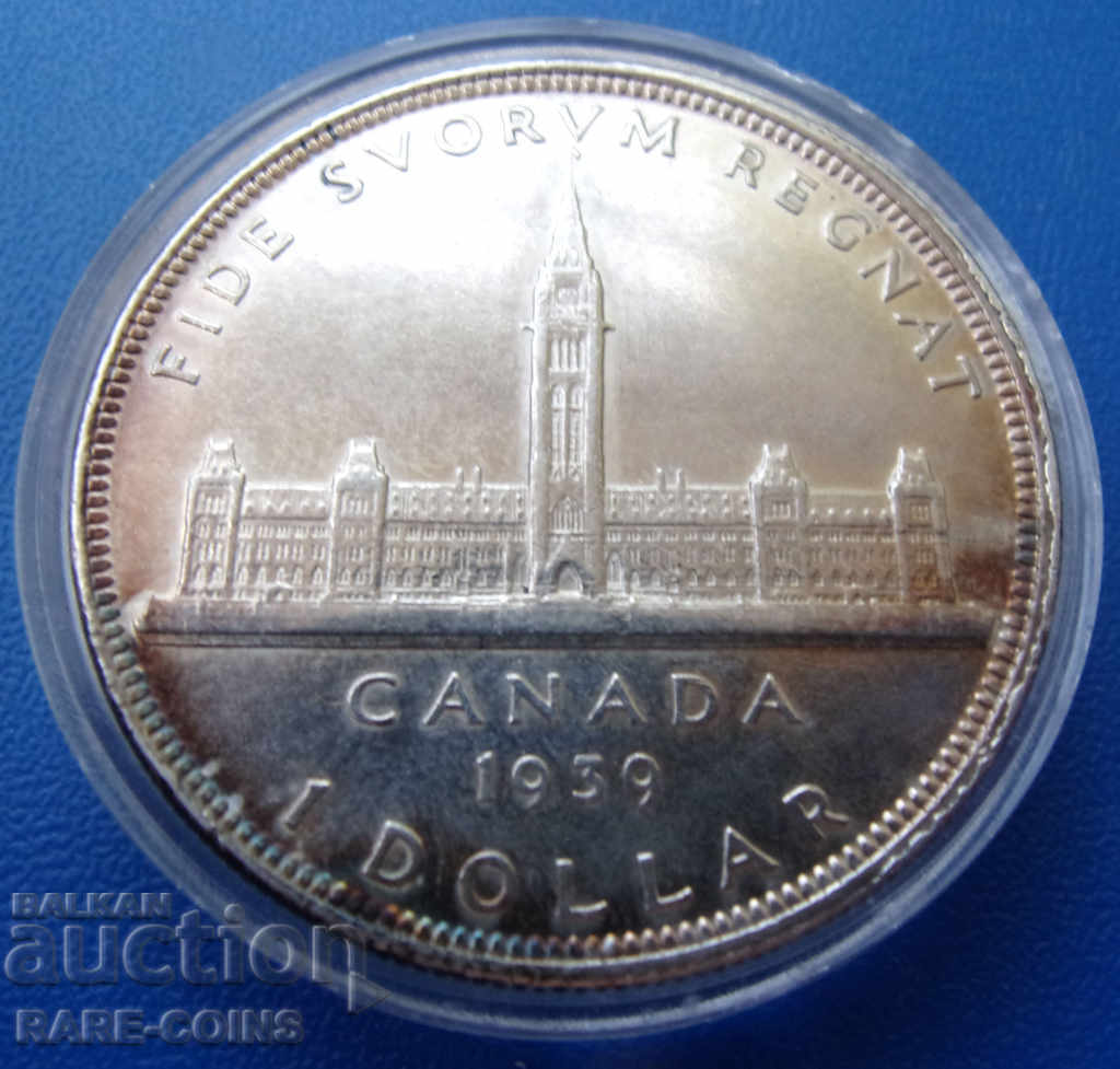 Canada 1 dolar 1939 UNC Rare original