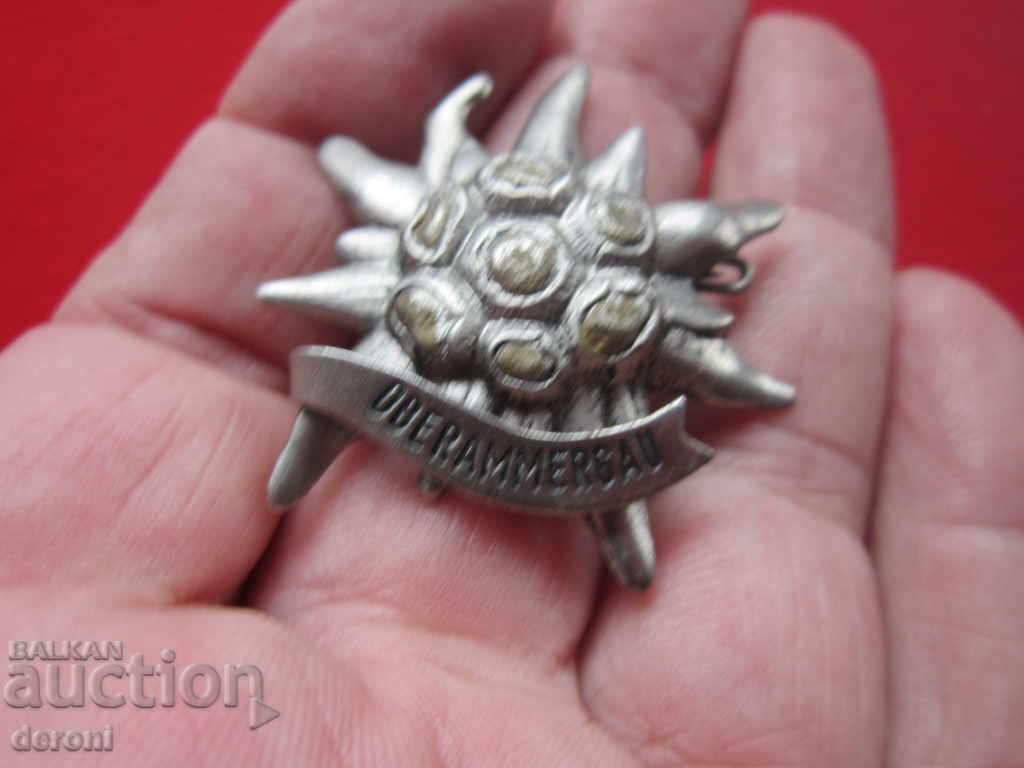 Auction Large Tyrolean hunting badge badge Edelweiss Auction Large Tyrolean hunting badge badge Edelweiss