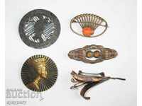 Lot of 5 antique old brooches old women's jewelry brooch
