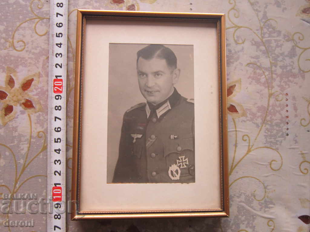 Poză veche ofițer german Poză generală