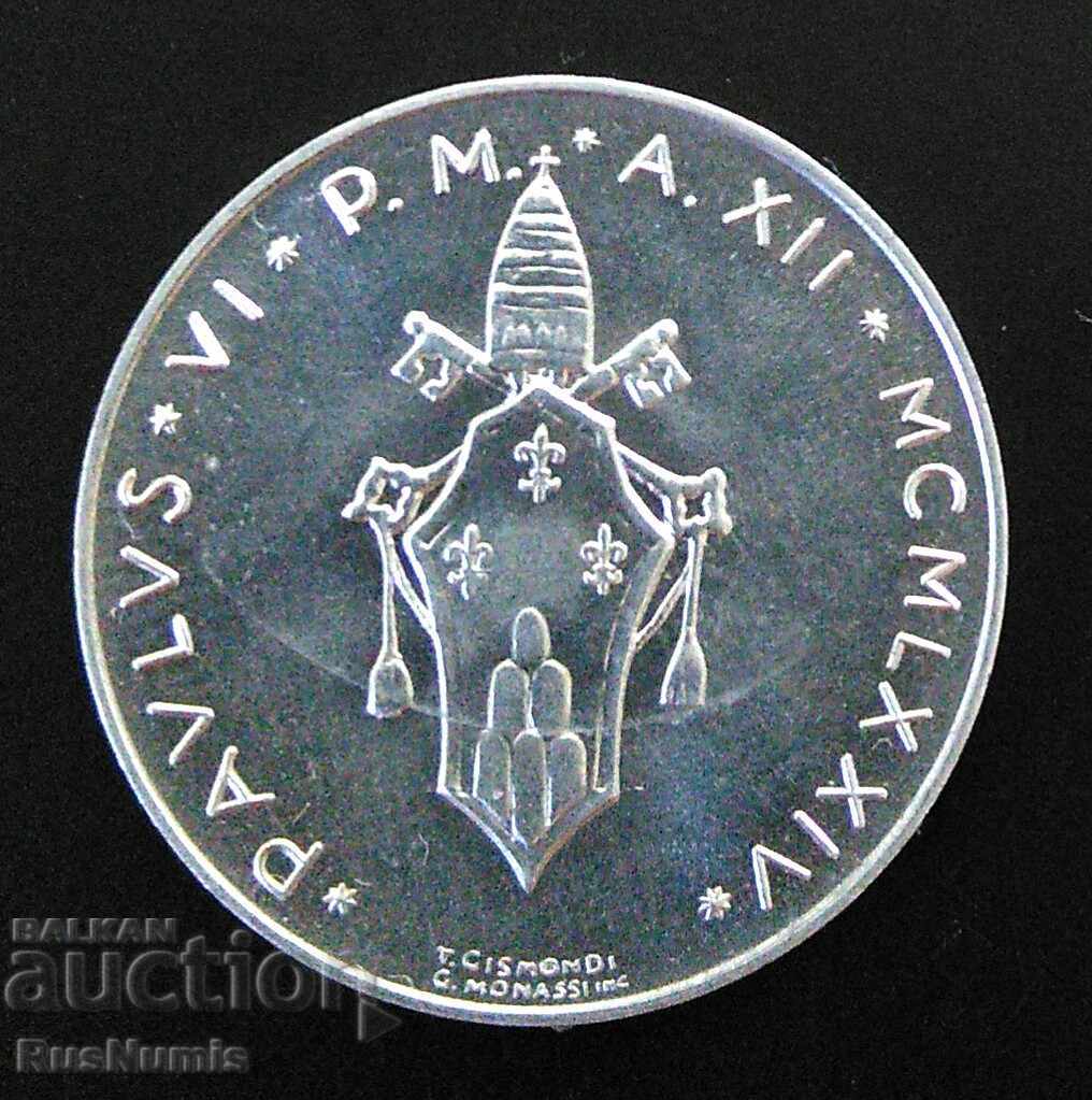 Vatican. 10 pounds 1974 UNC. with price 9.00 BGN | € 4.60 Vatican. 10 pounds 1974 UNC. with price 9.00 BGN | € 4.60