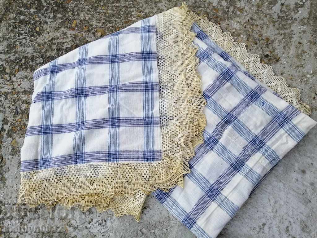 Vintage χειροποίητο σεντόνι με δαντέλα με τιμή 169.00 BGN | € 86.41