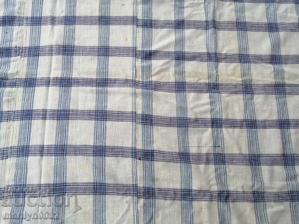 Vintage χειροποίητο σεντόνι με δαντέλα - 5