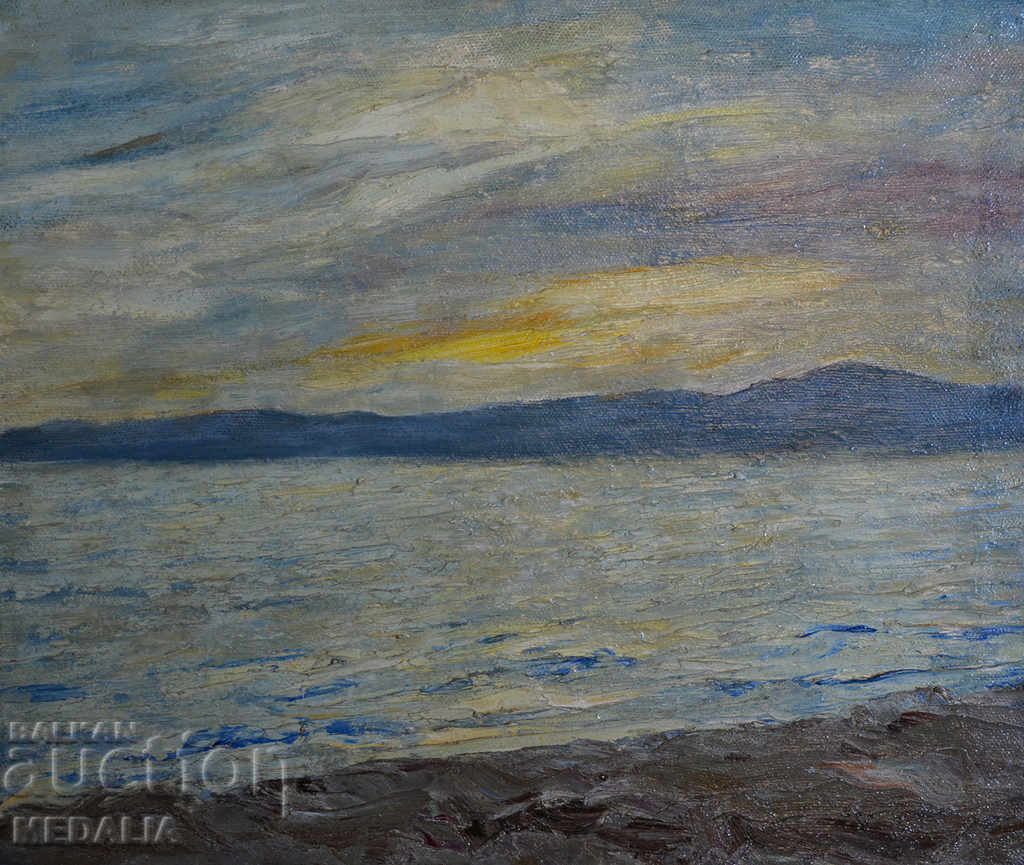 Ivan Tabakov-Ohrid lake-oil paints-signed with price € 1500.00 | 2933.75 BGN Ivan Tabakov-Ohrid lake-oil paints-signed with price € 1500.00 | 2933.75 BGN