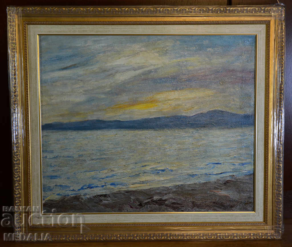 Ivan Tabakov-Ohrid lake-oil paints-signed Ivan Tabakov-Ohrid lake-oil paints-signed