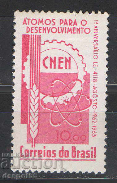 1963. Brazilia. 1 an Comisia Națională pentru Energie Nucleară.