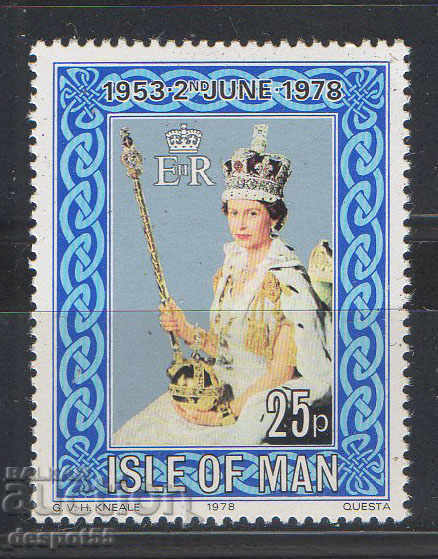 1978. Isle of Man. 25 years since the coronation of Elizabeth II.