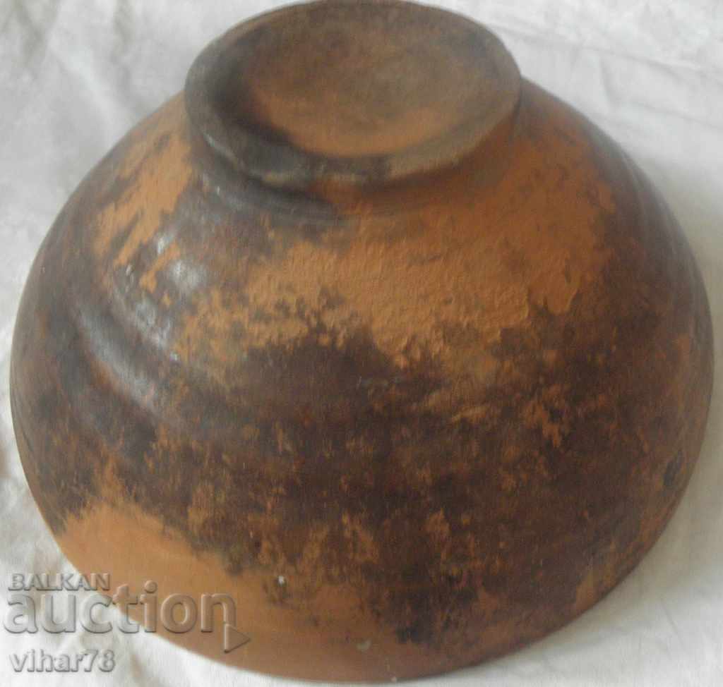 OLD LARGE CERAMIC BOWL-PLATE-BOWL - 5 OLD LARGE CERAMIC BOWL-PLATE-BOWL - 5