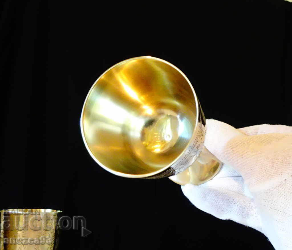 English goblet, wine glass, bronze - 5 English goblet, wine glass, bronze - 5