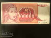 Yugoslavia 100000 Dinara 1989 Pick 97 Ref 9516