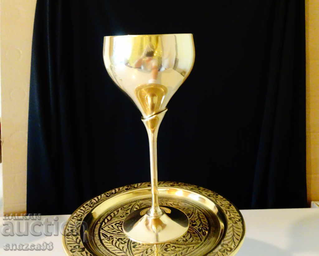 Bronze goblet, wine glass, wedding, anniversary Bronze goblet, wine glass, wedding, anniversary