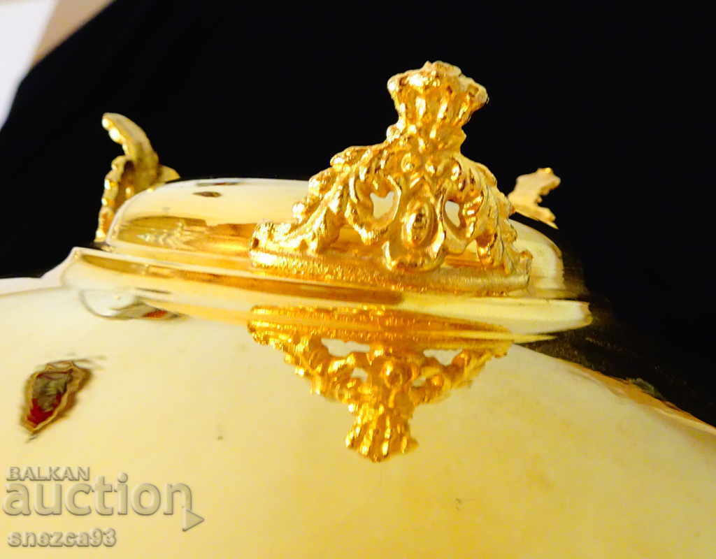 English fruit bowl 24k Gold, precious stones. - 6 English fruit bowl 24k Gold, precious stones. - 6