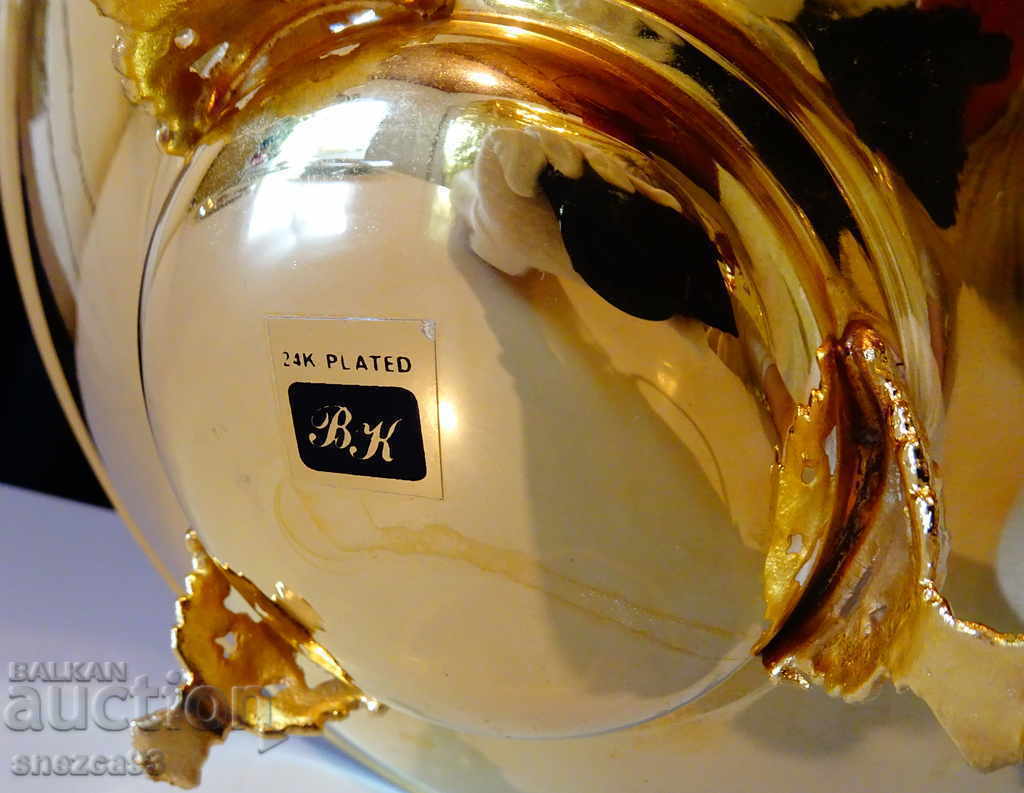 English fruit bowl 24k Gold, precious stones. - 7 English fruit bowl 24k Gold, precious stones. - 7