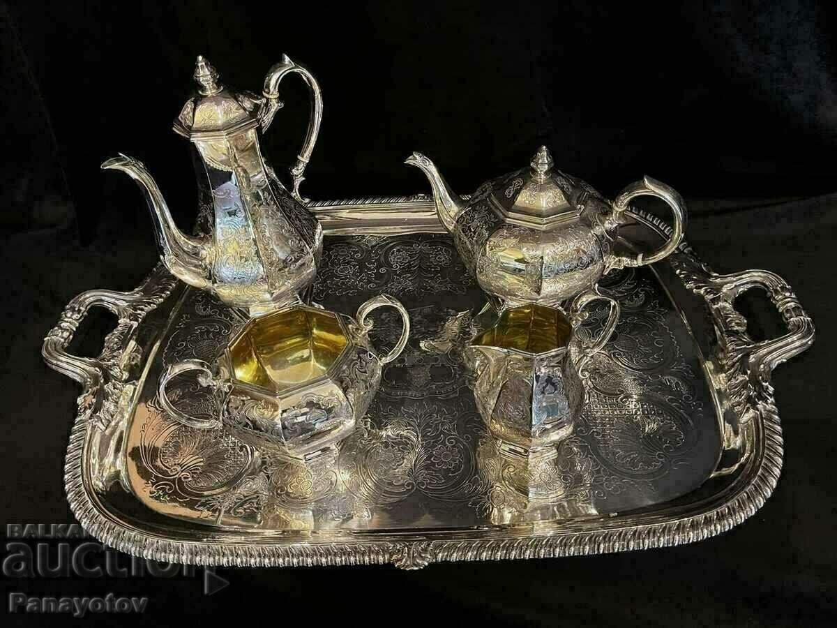 SILVER SERVICE set ceai cafea din argint pur