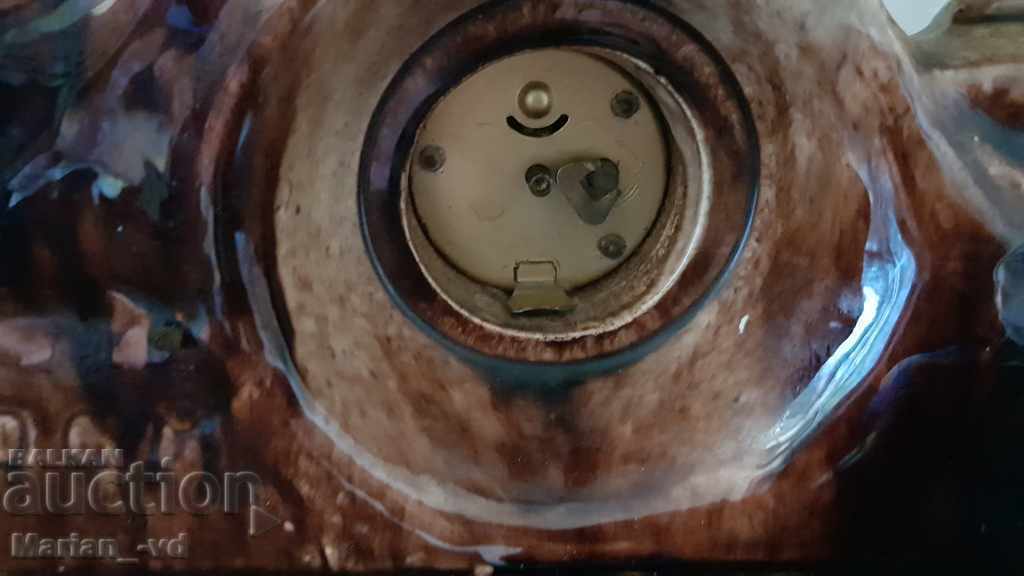 OLD PORCELAIN MECHANICAL DESKTOP CLOCK BADUF - 6 OLD PORCELAIN MECHANICAL DESKTOP CLOCK BADUF - 6