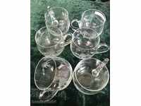 Service, 6 punch cups, coffee., engraved