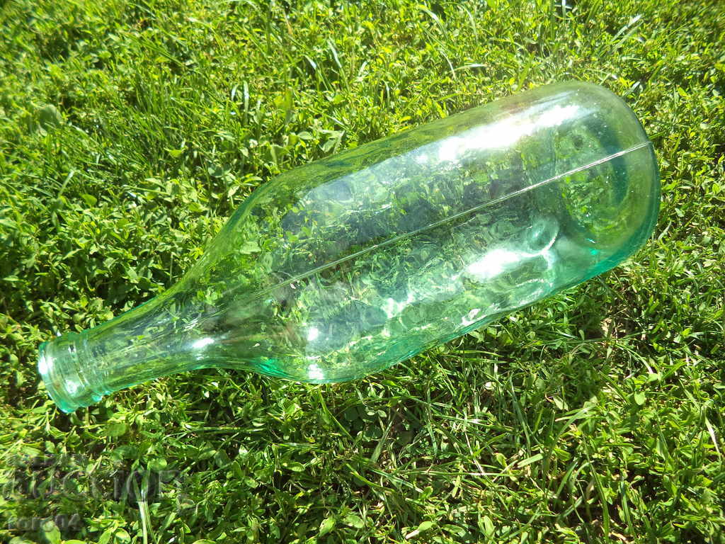 LARGE OLD GLASS BOTTLE - DAMADJANA - 6 LARGE OLD GLASS BOTTLE - DAMADJANA - 6