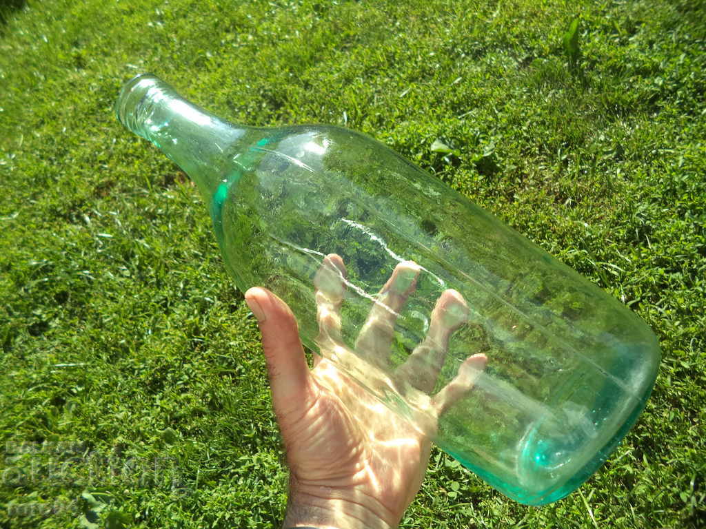 LARGE OLD GLASS BOTTLE - DAMADJANA - 7 LARGE OLD GLASS BOTTLE - DAMADJANA - 7
