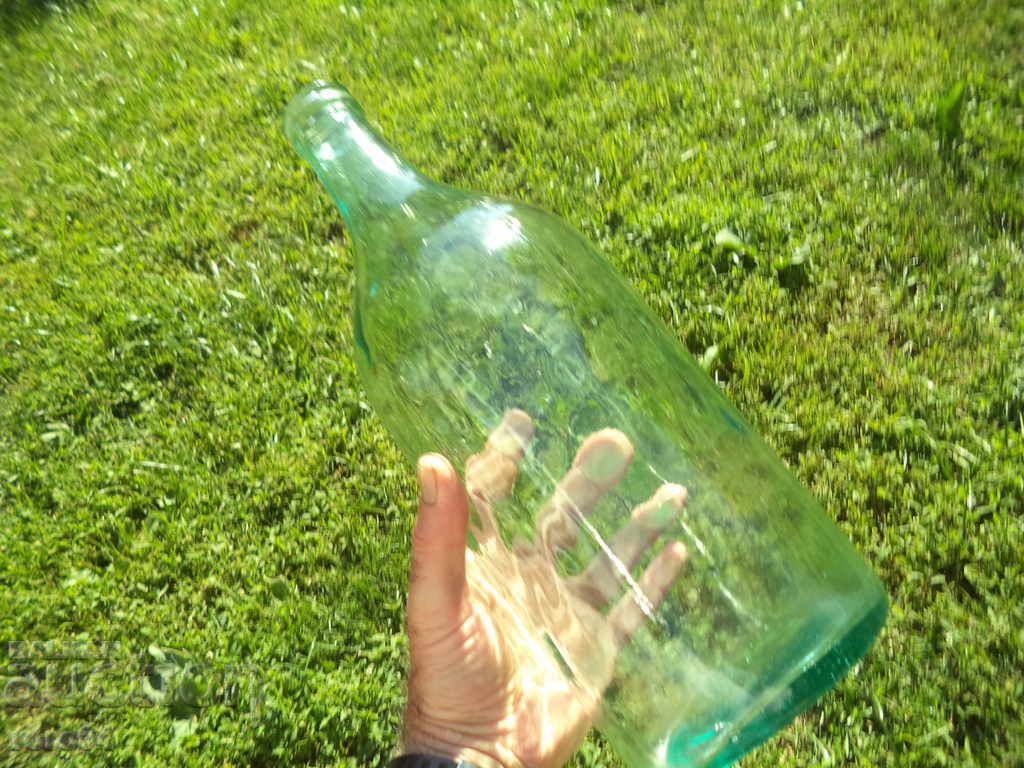 LARGE OLD GLASS BOTTLE - DAMADJANA