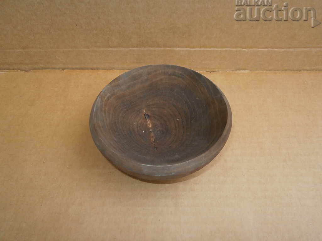 antique small wooden bowl food container